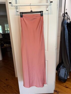 Le Lis Strapless Dusty Rose Maxi Dress